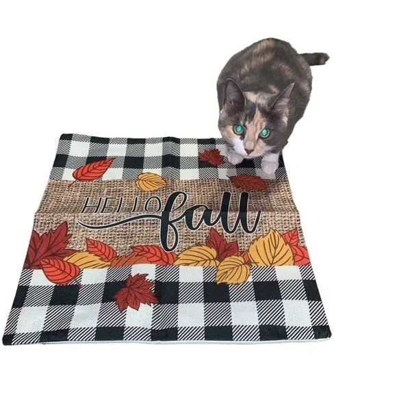 2 farmhouse fall pillow covers 18x18 - Picture 3 of 6